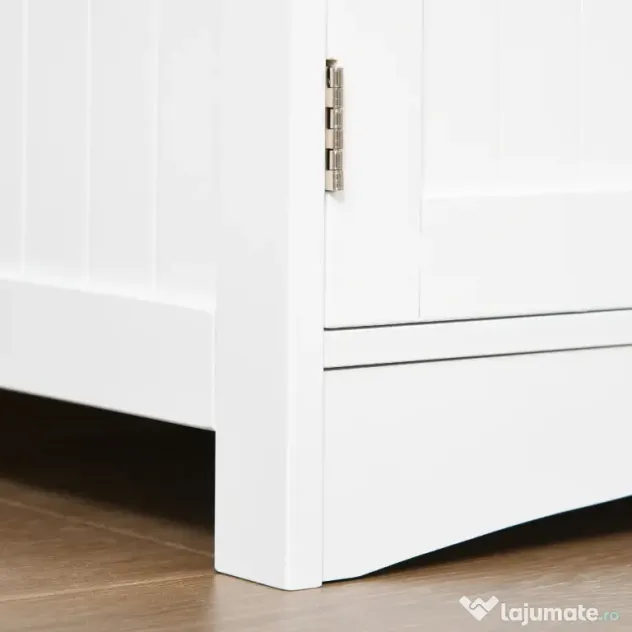 kleankin Dulap multifunctional cu rafturi, MDF, 60x33x122.5 cm, Alb