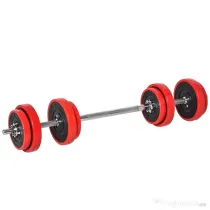 HOMCOM Set Haltere și Gantere 20 kg, Discuri Acoperite în PP, Antrenament Forță și Fitness Acasă | Aosom Romania