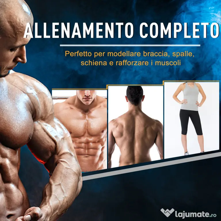 HOMCOM Set Haltere și Gantere 20 kg, Discuri Acoperite în PP, Antrenament Forță și Fitness Acasă | Aosom Romania