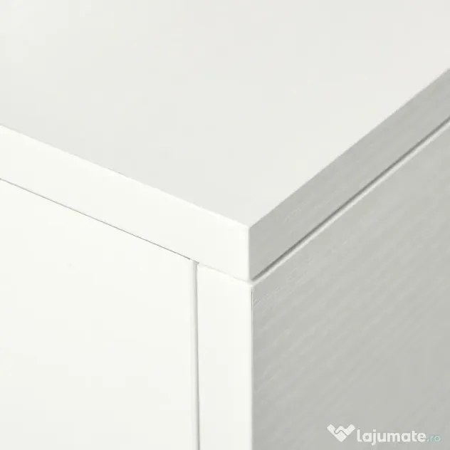 HOMCOM Birou Dublu Ergonomic Separabil cu Role, Rafturi Interioare pentru Organizare Eficientă, Design Modern, Alb, 100x36x88 cm | Aosom Romania