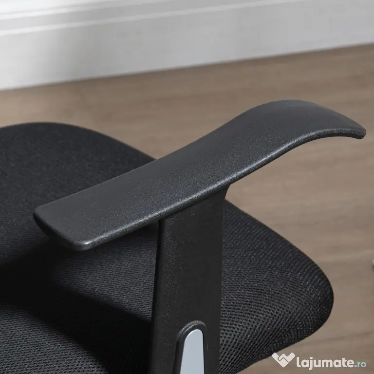 Vinsetto Scaun de Birou Ergonomic și Reglabil cu Tetieră, Negru | Aosom Romania