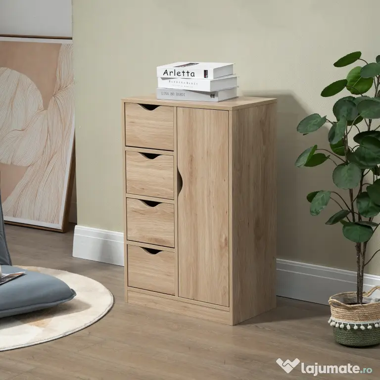 HOMCOM Dulap Mic Baie Dulap Baie Modern Practic 2 Niveluri | Aosom Romania