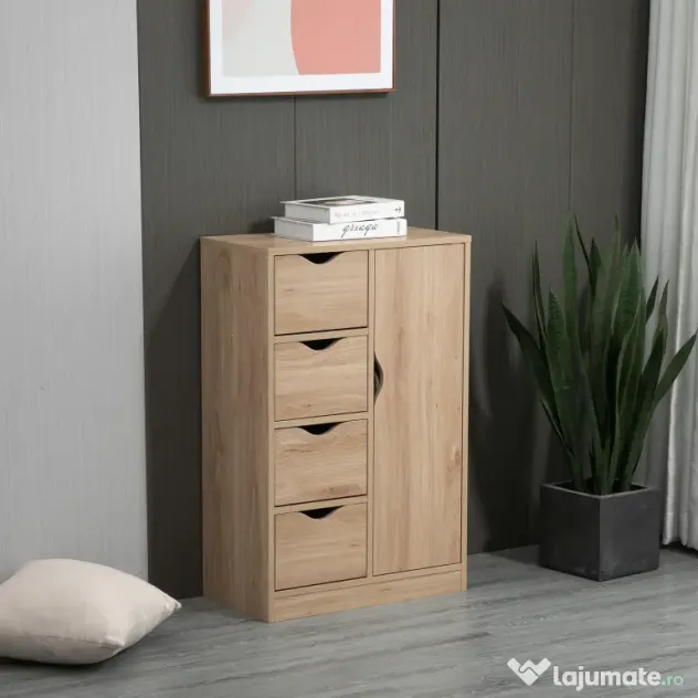 HOMCOM Dulap Mic Baie Dulap Baie Modern Practic 2 Niveluri | Aosom Romania