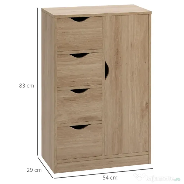 HOMCOM Dulap Mic Baie Dulap Baie Modern Practic 2 Niveluri | Aosom Romania