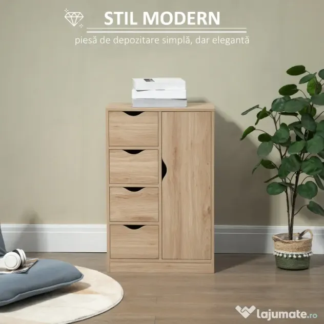 HOMCOM Dulap Mic Baie Dulap Baie Modern Practic 2 Niveluri | Aosom Romania