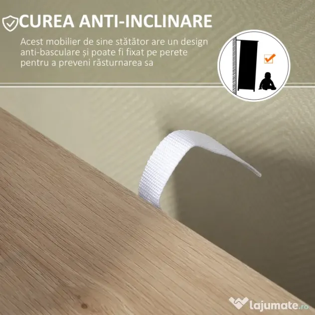 HOMCOM Dulap Mic Baie Dulap Baie Modern Practic 2 Niveluri | Aosom Romania