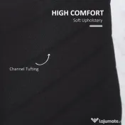 HOMCOM Set 4 scaune captusite pentru camera de zi, moderne, din metal si material textil Negru 