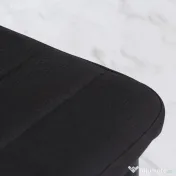 HOMCOM Set 4 scaune captusite pentru camera de zi, moderne, din metal si material textil Negru 