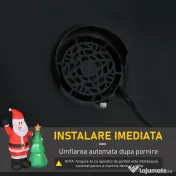 HOMCOM Mos Craciun Gonflabil cu Brad, Decoratiune de Craciun pentru Exterior cu Lumini cu LED | Aosom Romania