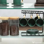HOMCOM Măsuță de Cafea Dreptunghiulară din Sticlă, Masă Centrală cu 2 Niveluri și Raft de Depozitare, 90x50x42 cm, Alb 