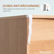 HOMCOM Comodă cu 3 sertare ridicată pentru living și dormitor, din lemn, 80x39x80 cm, alb și culoare lemn 
