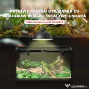 PawHut Terariu Înălțat pentru Reptile cu Încuietoare și Ușă pentru Hrănire, 50x30x25 cm, Negru | Aosom Romania