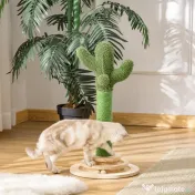 PawHut Stâlp Zgâriat pentru Pisici, Centru de Joacă în Formă de Cactus, 32x32x60cm, Verde | Aosom Romania