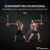 HOMCOM Pară de Viteză pentru Box și MMA cu Înălțime Reglabilă și Tijă, 79x72x20 cm, Roșu | Aosom Romania 