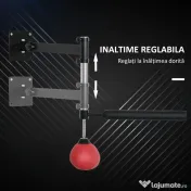 HOMCOM Pară de Viteză pentru Box și MMA cu Înălțime Reglabilă și Tijă, 79x72x20 cm, Roșu | Aosom Romania 