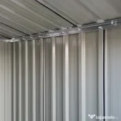 Outsunny Magazie de Gradina din Otel Galvanizat, sopron pentru Scule cu Acoperis Inclinat , Gri si Alb | Aosom Romania 