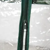 Outsunny Mini-Seră Portabilă cu Înveliș Plastic și Cadru Metalic, 3 Rafturi, Ușă cu Fermoar, 69x49x125 cm, Transparent | Aosom Romania