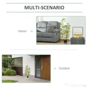 HOMCOM Planta Bambus Artificial Inaltime 120 cm cu Ghiveci pentru Interior si Exterior -Verde 