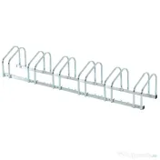 HOMCOM Suport de parcare pentru 6 biciclete din otel, 179x33x27 cm, argintiu