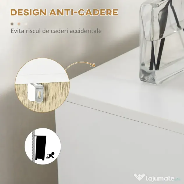 Kleankin Dulap de Podea Baie, Raft Deschis, Organizator Independent cu Ușă, Design Modern | Aosom Romania