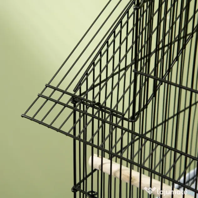 PawHut Cusca pentru Păsări din Metal și Plastic, cu Mâner de Transport și Tavă Detașabilă, Alb, 50.5x41x63 cm | Aosom Romania