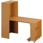 HOMCOM Masa de sufragerie pliabila moderna, bufet extensibil pentru spatii mici, locuri pana la 3 persoane, natural