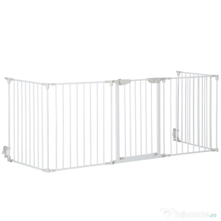 PawHut Gard Pliabil și Modular pentru Câini cu 3 Panouri Alb | Aosom Romania