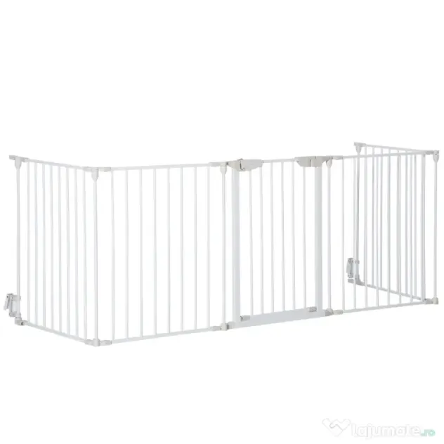 PawHut Gard Pliabil și Modular pentru Câini cu 3 Panouri Alb | Aosom Romania