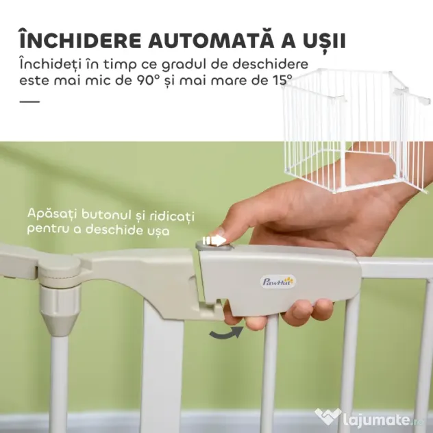 PawHut Gard Pliabil și Modular pentru Câini cu 3 Panouri Alb | Aosom Romania