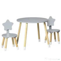 HOMCOM Set de masa si scaun pentru copii din lemn pentru arta si mestesuguri, timp de gustare, teme | Aosom Romania