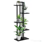 Outsunny Suport pentru Plante cu 5 Niveluri, Raft de Colt pentru Plante, Suport pentru Ghiveci, Organizator Decorativ