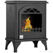 Homcom semineu Bioetanol – Metalic, Ardere 3h, 41×25×54 cm Negru