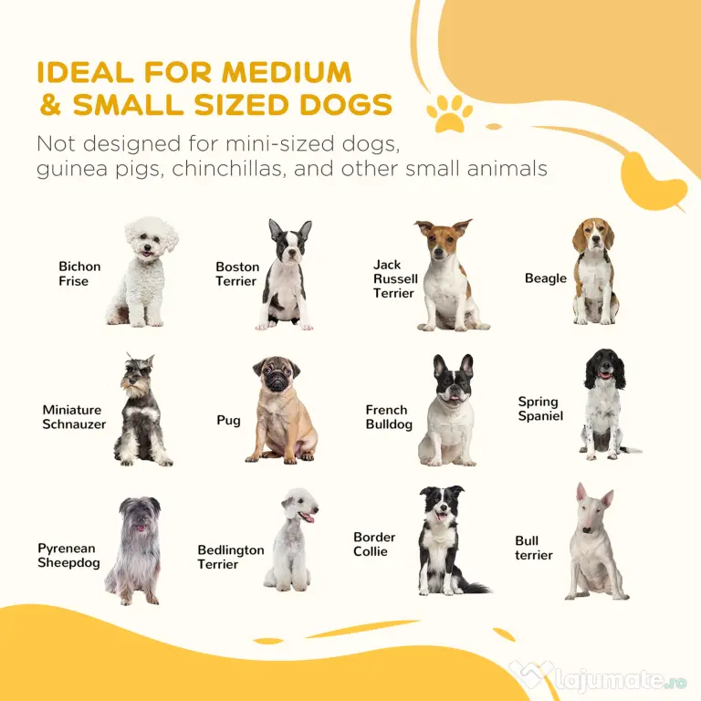 PawHut Barieră Pliabilă pentru Câini cu 3 Panouri și Picioare de Sprijin, Poartă din Lemn pentru Animale, pentru Scări, Maro | Aosom Romania