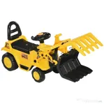 HOMCOM Excavator, Tractorul de plimbare cu depozitare sub scaun, roti cu banda de rulare