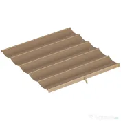 Outsunny Acoperiș pentru Gazebo Pergolă cu 10 Orificii de Drenaj din Poliester, 250x255 cm, pentru Pergolă 3x3 m, Maro Deschis 