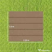 Outsunny Acoperiș pentru Gazebo Pergolă cu 10 Orificii de Drenaj din Poliester, 250x255 cm, pentru Pergolă 3x3 m, Maro Deschis 