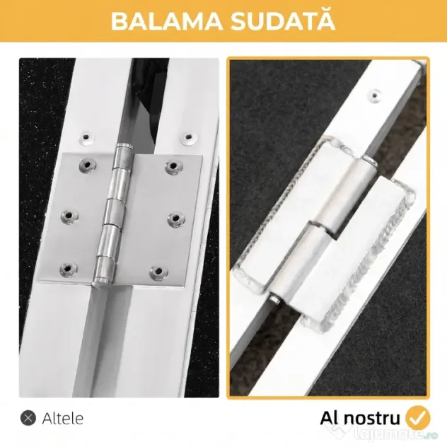 HOMCOM Rampă pliabilă pentru scaun cu rotile, din aluminiu, cu acoperire antiderapantă și margini, 122x73.5 cm, Negru | Aosom Romania