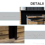 Outsunny Masă de Grădină cu Blat din Sticlă Temperată 150x90 cm pentru 6 Persoane, Masă de Luat Prânzul din Aluminiu pentru Exterior, Patio, Terasă, Balcon, Negru | Aosom Romania 