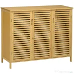 HOMCOM Suport pentru Încălțăminte, Dulap Mobil cu 8 Rafturi, Comodă pentru Încălțăminte, 100x35x80 cm, Lemn Natural | Aosom Romania