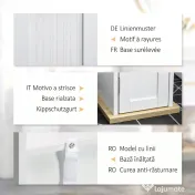 kleankin Dulap Baie Îngust, Dulăpior Salvaspațiu cu Suport Hârtie Igienică, Rafturi Reglabile, pentru Spălătorie, Modern, 20x20x80 cm, Alb | Aosom Romania 