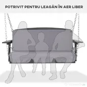 Perne pentru exterior Outsunny, spuma si poliester, 2 bucati 130x45x5 cm, gri inchis | Aosom Romania 