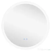 kleankin Oglindă de Baie cu Lumină LED Reglabilă, Întrerupător Tactil, și Funcție de Memorie, Ø60x3 cm, Transparent | Aosom Romania