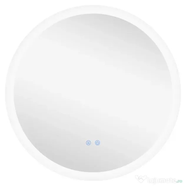 kleankin Oglindă de Baie cu Lumină LED Reglabilă, Întrerupător Tactil, și Funcție de Memorie, Ø60x3 cm, Transparent | Aosom Romania