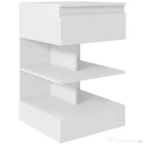 Noptiera Moderna din PAL si MDF cu un Sertar si 2 Rafturi, 39x39x65 cm, Alb HOMCOM | Aosom RO