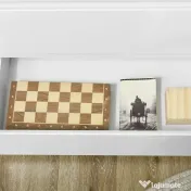 HOMCOM Comodă cu 3 Sertare din PAL Alb pentru Dormitor, Birou și Living, 70Lx37x75cm