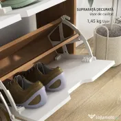 Dulap Pantofar Modern cu 4 Sertare Rabatabile si Raft Reglabil, Dulap Pantofar de Hol pentru 16 Perechi de Pantofi, Natur HOMCOM | Aosom Romania 