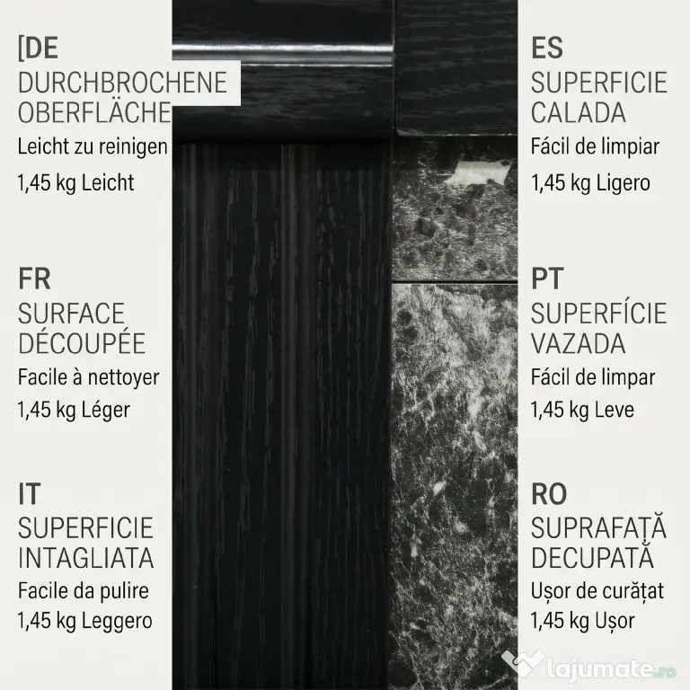 HOMCOM Semineu Electric care se Amplaseaza pe Podea cu Temporizator, Flacara Realista si Temperatura Reglabila, din Metal, ABS si PAL, 80x21.6x67.8 cm, Negru