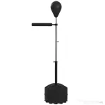 SPORTNOW Sac de Box cu Suport Minge de Box Antrenament Bară Pivotantă 76x48x160-205 cm Negru | Aosom Romania