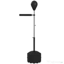 SPORTNOW Sac de Box cu Suport Minge de Box Antrenament Bară Pivotantă 76x48x160-205 cm Negru | Aosom Romania