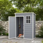 Outsunny Magazie pentru Gradina, Fereastra si Ventilatie, Gri